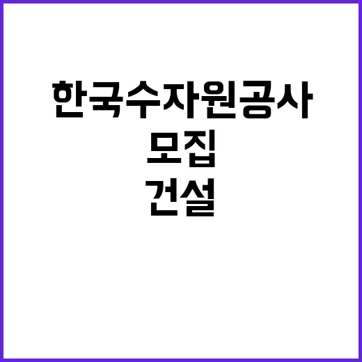 한국수자원공사 비정…