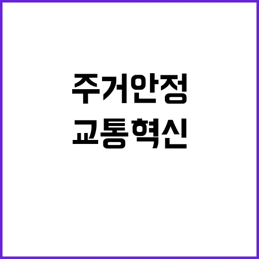 주거 안정과 교통 …