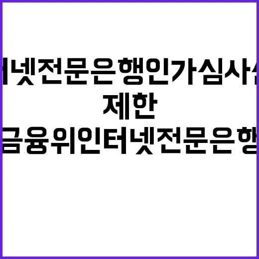 금융위 “인터넷전문…