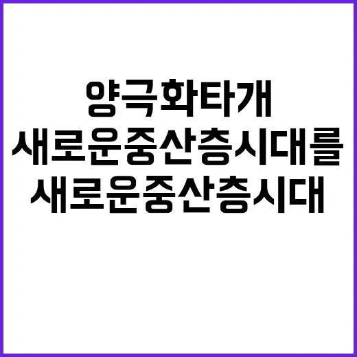 양극화 타개 새로운 중산층 시대를 향한 다짐