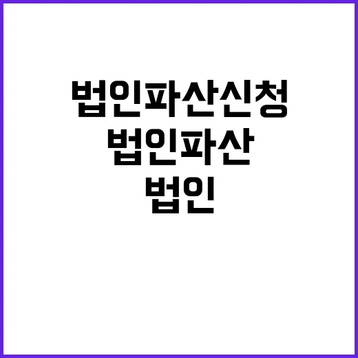 법인 파산 신청 4월 이후 감소세 로 보여!