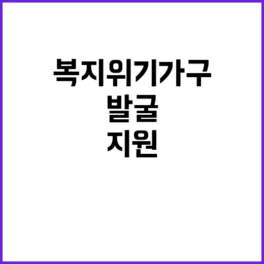 인공지능 복지위기가구 신속 발굴과 지원 방법!