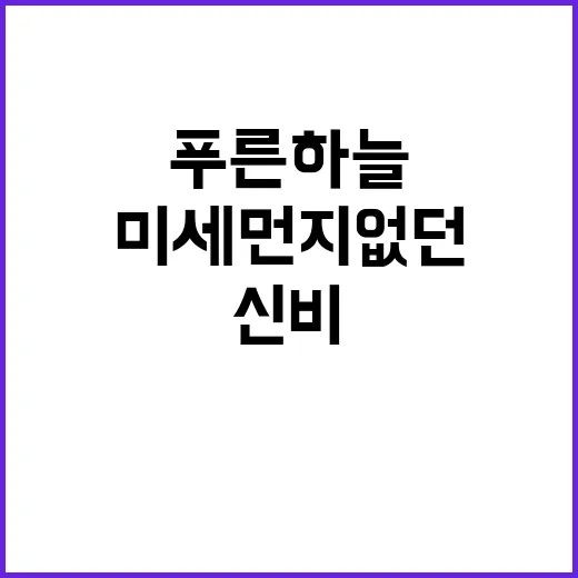 미세먼지 없던 푸른 하늘의 신비로운 하루!