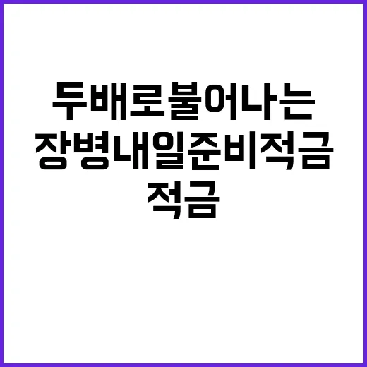 장병내일준비적금 두 배로 불어나는 기회!