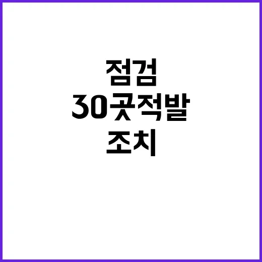 위생 점검 30곳 적발과 조치에 대한 긴급 경고!