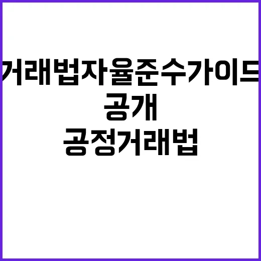 친환경 기술 새로운 공정거래법 자율준수 가이드라인 공개!