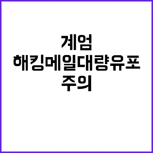 비상계엄 해킹 메일…