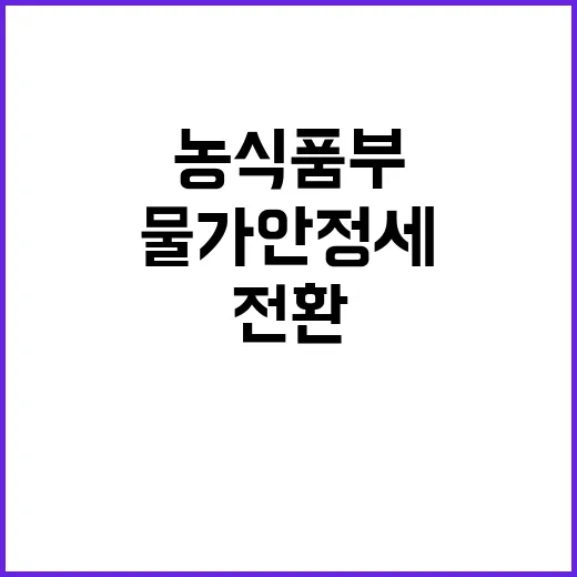 농식품부 “외식물가 안정세로 전환된 사실 공개!”