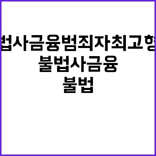 불법사금융 범죄자 …