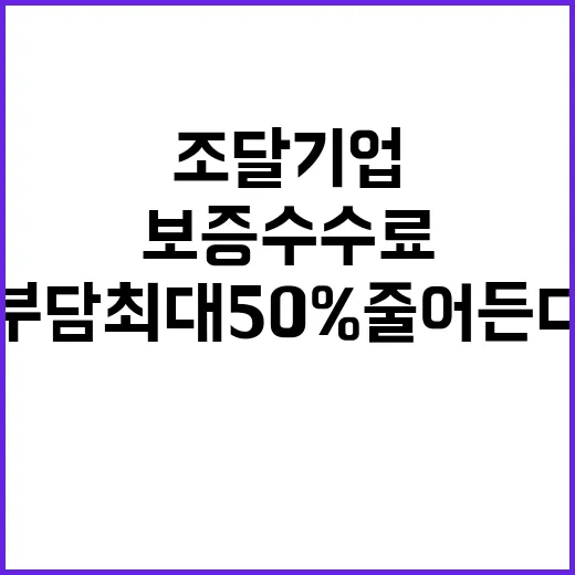 보증수수료 조달기업…