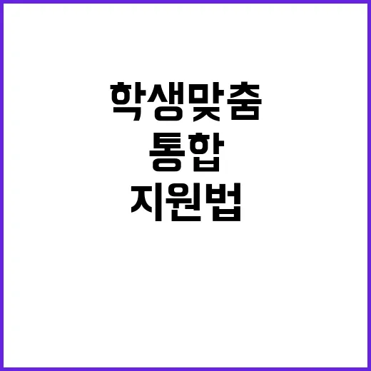 ‘학생 맞춤 지원법…