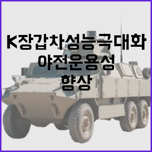 K 장갑차 성능 극대화로 야전 운용성 대폭 향상!