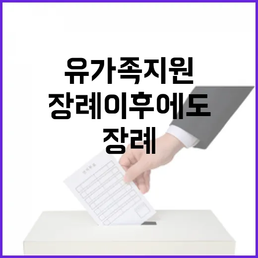 유가족 지원 장례 이후에도 계속된다!