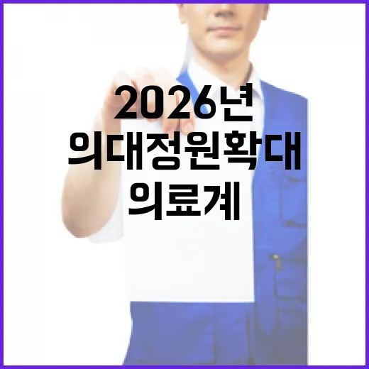 의대 정원 확대 2026년 의료계의 반응은?