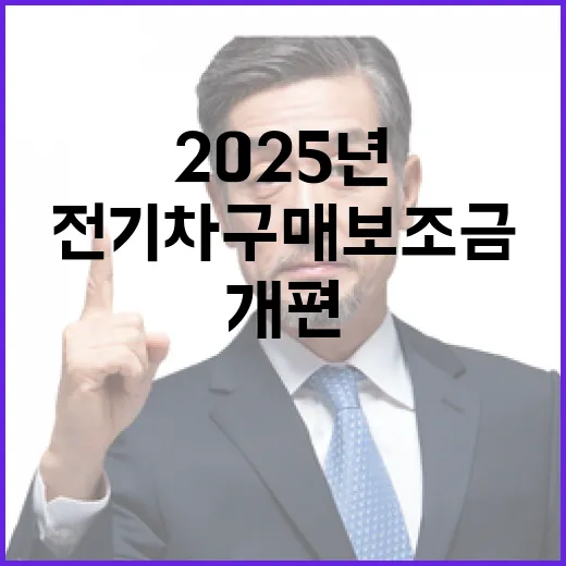 전기차 구매 보조금 2025년 대폭 개편 예정!