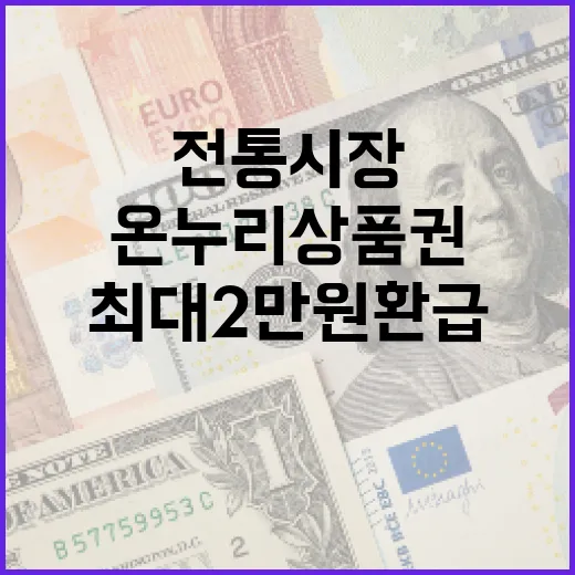 온누리상품권 전통시장에서 최대 2만원 환급!