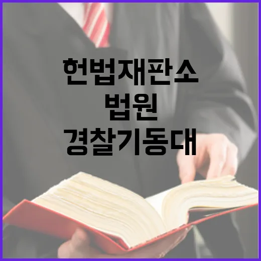 경찰기동대 헌법재판소와 법원에 24시간 배치!