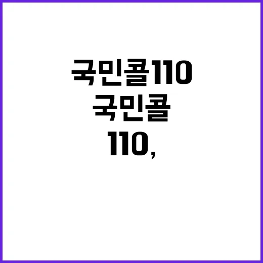 국민콜 110, 민…