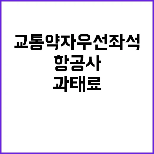 교통약자 우선좌석 …