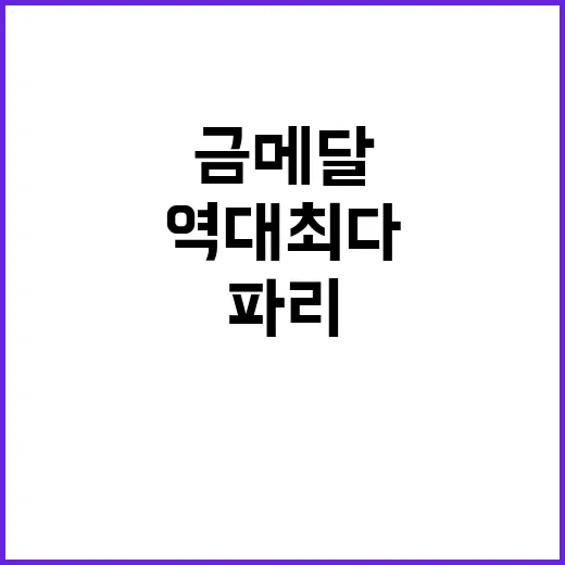 역대 최다 금메달! 팀코리아 아듀 파리!