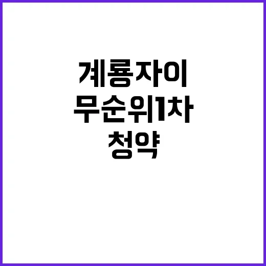 계룡자이(무순위 1…