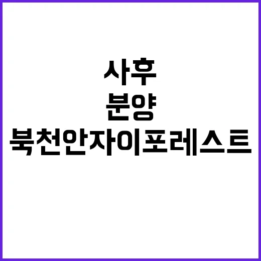 북천안자이 포레스트…