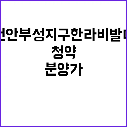 천안 부성지구 한라비발디 청약 일정 및 분양가 공개!