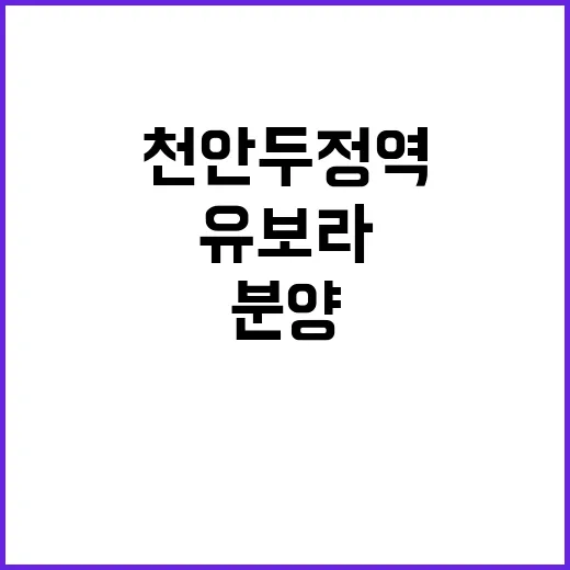 유보라 천안 두정역…