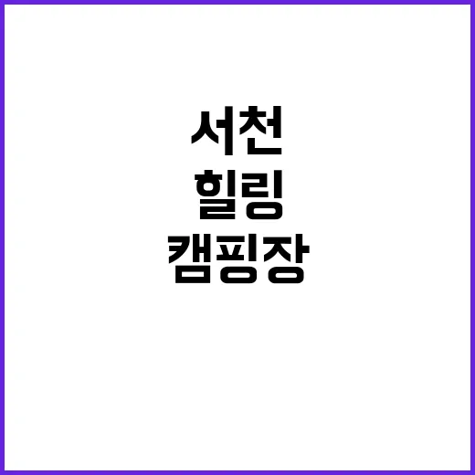 서천 국민여가 캠핑…