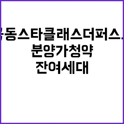 천안 극동스타클래스 더퍼스트 잔여세대 분양가 청약 경쟁률은?