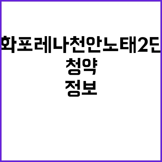 한화 포레나 천안노…