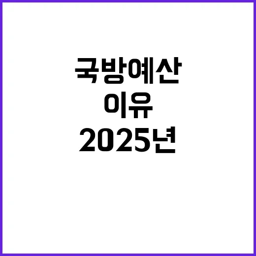 국방예산 2025년…