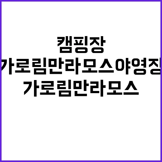 가로림만라모스야영장…