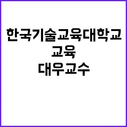 한국기술교육대학교 개도국기술이전연구소 대우교수(산학협력중점) 초빙 공고 