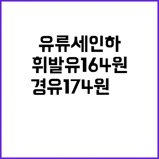 ‘유류세 인하’ 지…