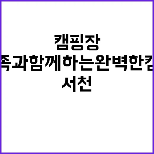 서천 힐링 캠핑장 …