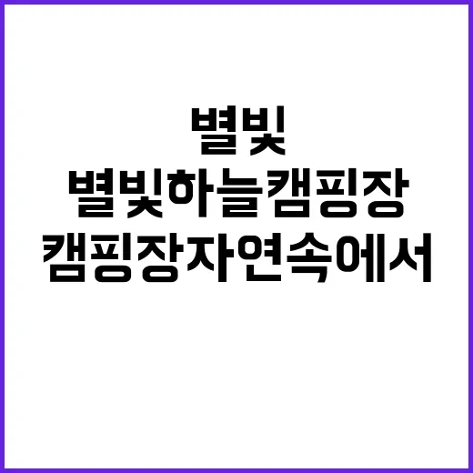 별빛하늘캠핑장