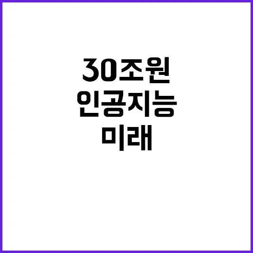 인공지능 5년간 30조 원 투자로 미래 변화 예고!