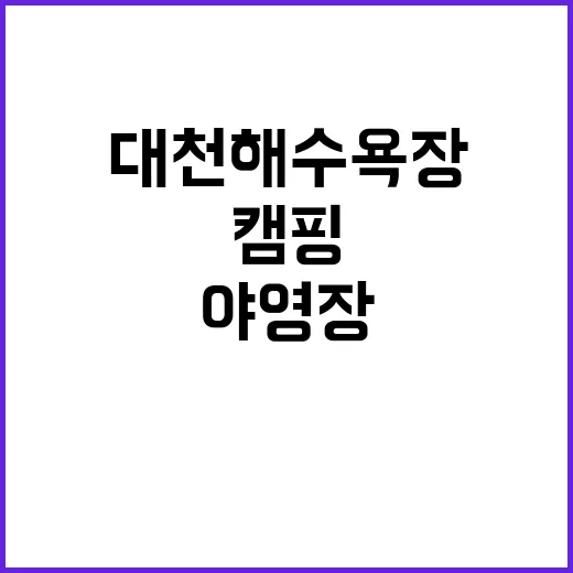 대천해수욕장 야영장…