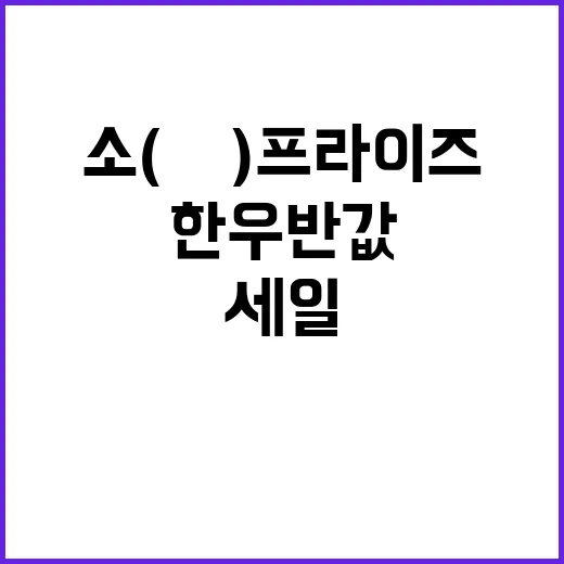 한우 반값 할인 특…