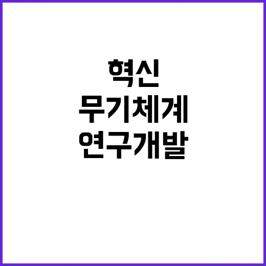 군 무기체계 혁신 국가연구개발 성과 활용 비책 공개!