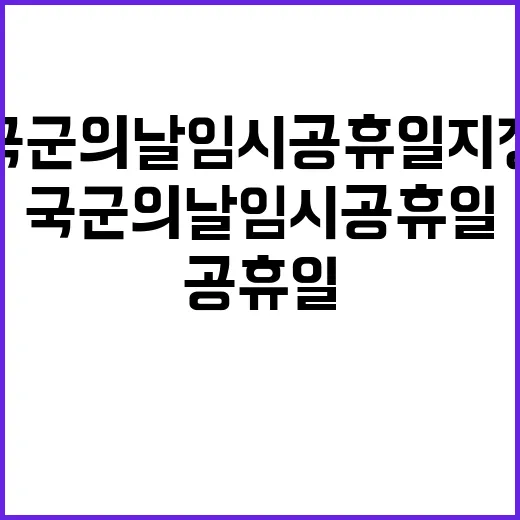 국군의 날 임시공휴일 지정에 따른 시민 반응!