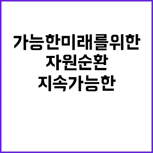 탄녹위 지속가능한 미래를 위한 자원 순환경제 비전!