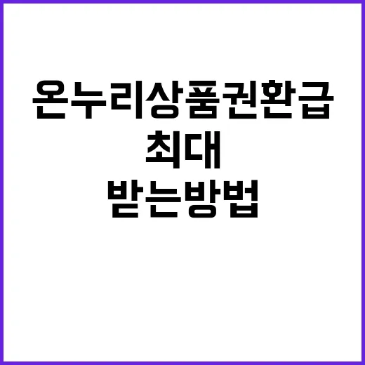 온누리상품권 환급…최대 4만 원 받는 방법!