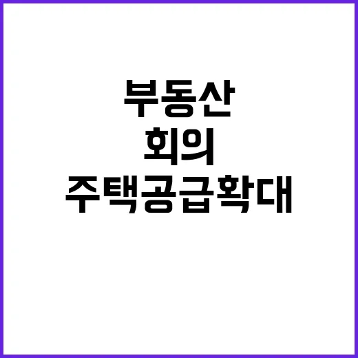 부동산TF회의 주택…