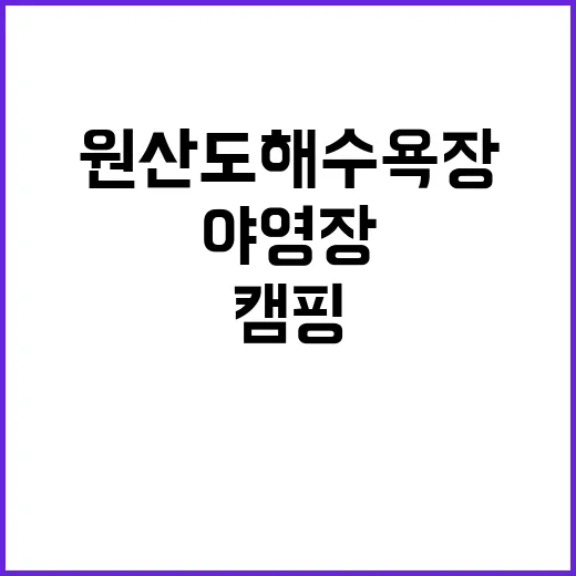 원산도 해수욕장 야영장