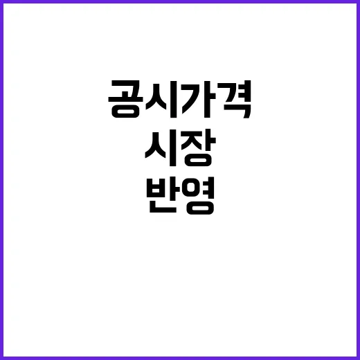 공시가격 시장변화 반영된 새로운 방향 제시!