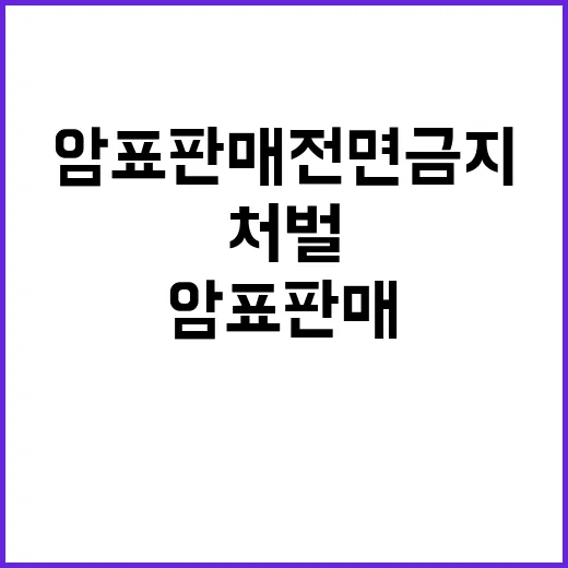 암표 판매 전면 금지 처벌 수위 강화!