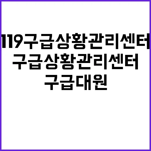 구급대원 119구급…