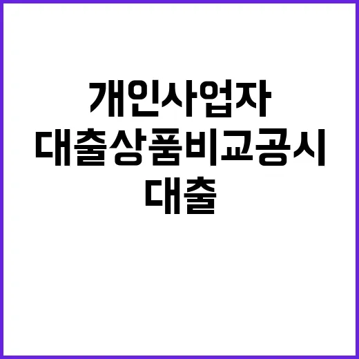 대출상품 비교공시 …